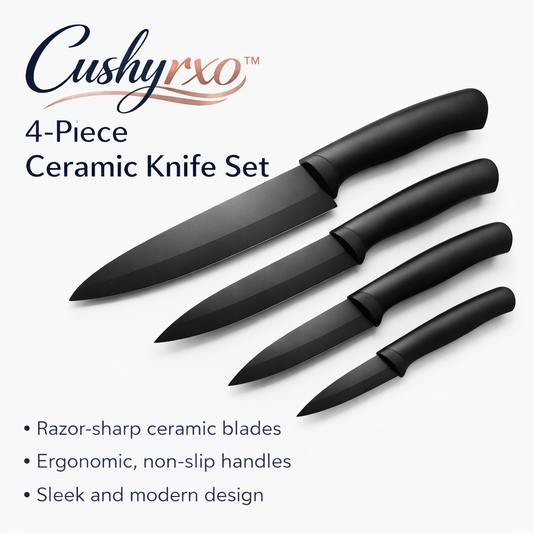 Cushyrxo™ 4-Piece Ceramic Knife Set