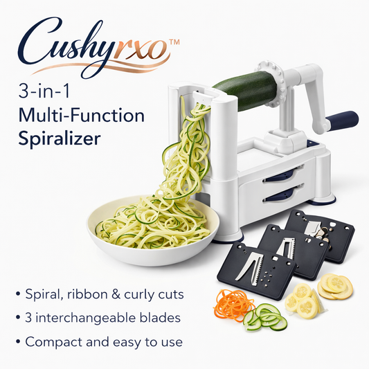 Cushyrxo™ 3-in-1 Multi-Function Spiralizer