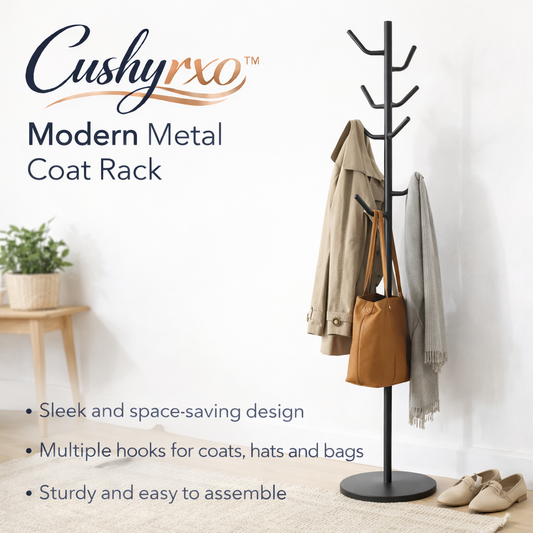 Cushyrxo™ Modern Metal Coat Rack
